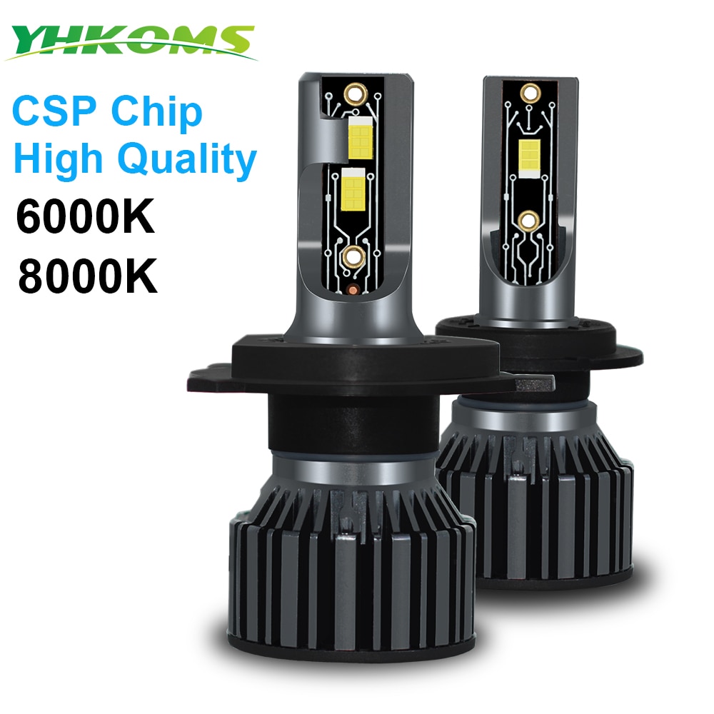 YHKOMS H4 H7 LED 20000LM CSP ڵ  Ʈ H1..